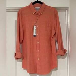 Men’s Orange Button Down Shirt